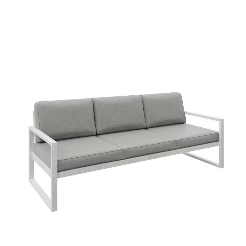 Havesofa Alicante 3-Personers 216x80 cm Beige Hvid