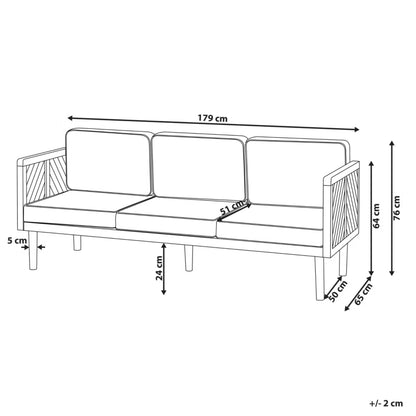 Havesofa Baratti 179x65 cm Akacietræ Brun