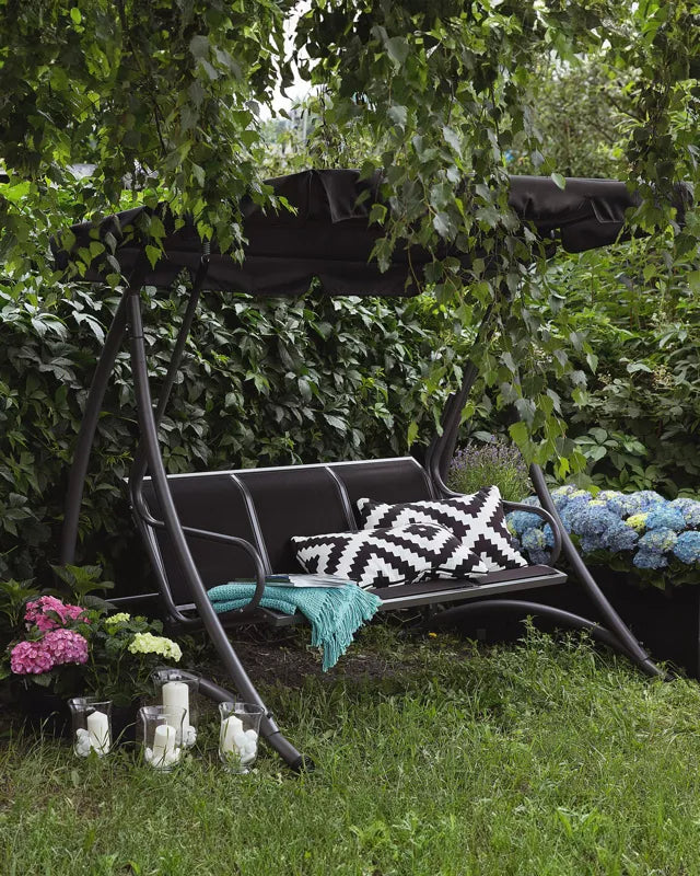 Havesofa BOGART 190x120 cm Sort Stål