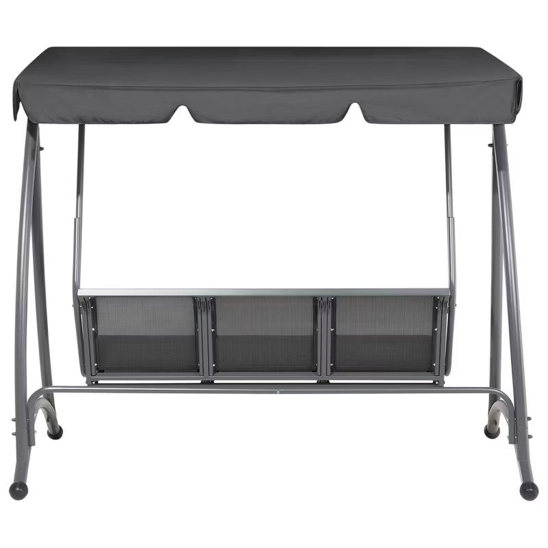 Havesofa BOGART 190x120 cm Sort Stål