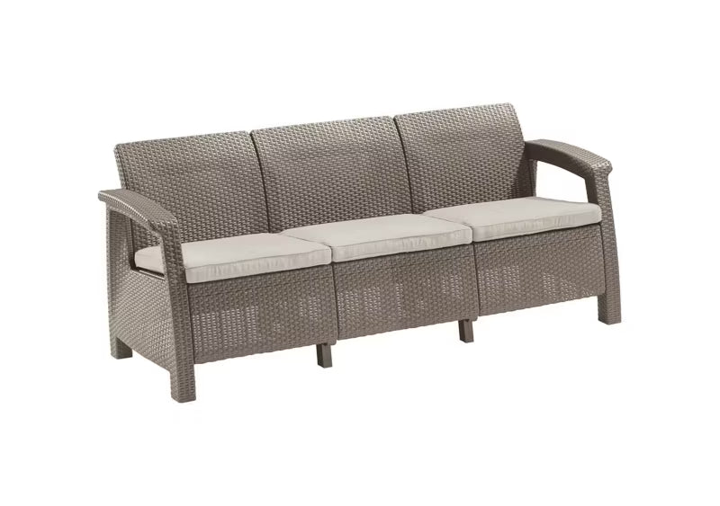 Havesofa Corfu 3-Personers Cappuccino