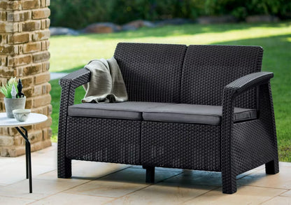 Havesofa Corfu Love Seat 2-Personers Grafit