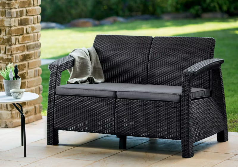 Havesofa Corfu Love Seat 2-Personers Grafit