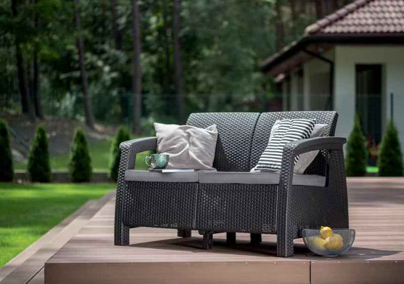 Havesofa Corfu Love Seat 2-Personers Grafit
