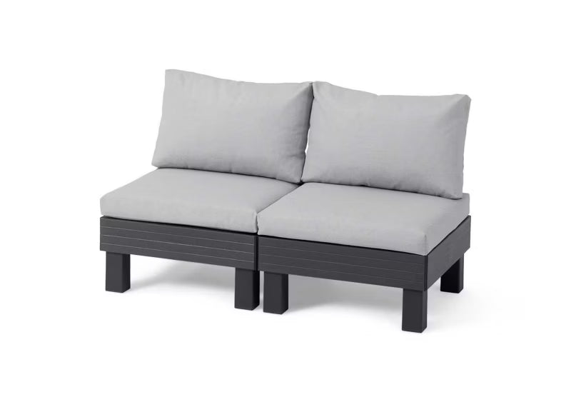 Havesofa Elements 2-Personers 132x74x80 cm Grafit
