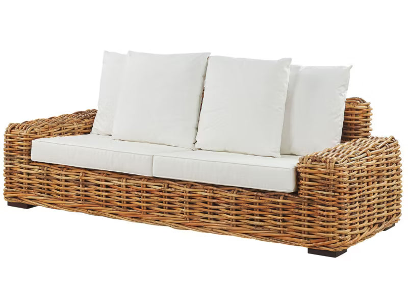 Havesofa Forli 3-Personers Natur Rattan Brun