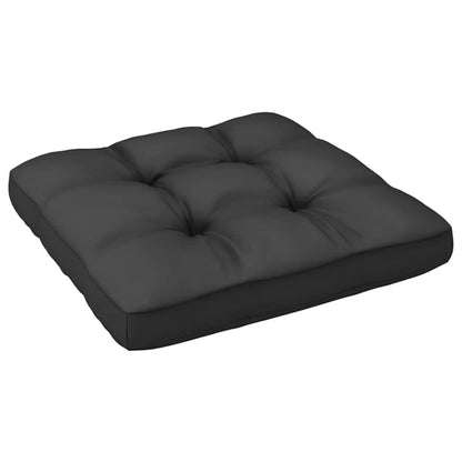 Havesofa Fyrretræ Sort med Hynder WM-805734