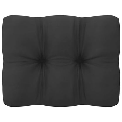 Havesofa Fyrretræ Sort med Hynder WM-805734