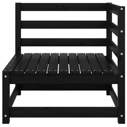 Havesofa Fyrretræ Sort med Hynder WM-805734
