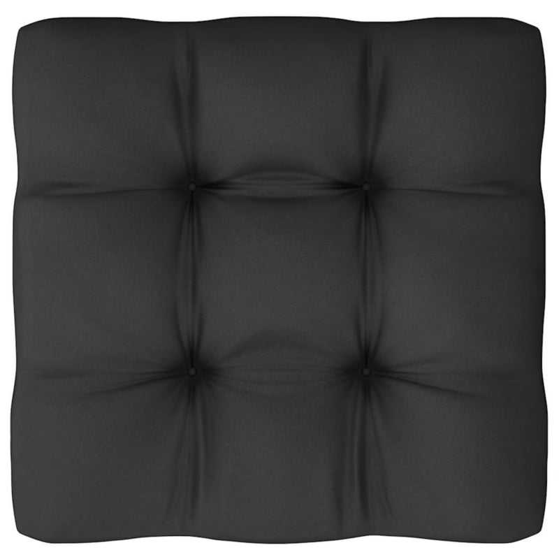Havesofa Fyrretræ Sort med Hynder WM-805734