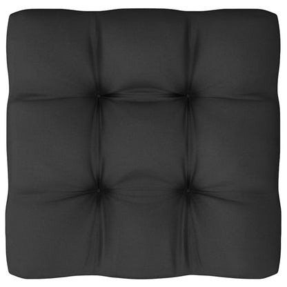Havesofa Fyrretræ Sort med Hynder WM-805734