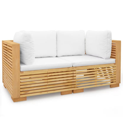 Havesofa Hjørnemodul 70x70 cm Teaktræ Brun 2 Stk.