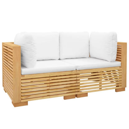 Havesofa Hjørnemodul 70x70 cm Teaktræ Brun 2 Stk.