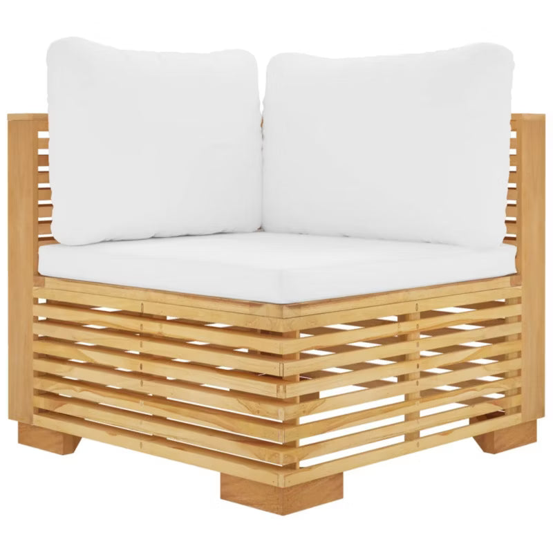 Havesofa Hjørnemodul 70x70 cm Teaktræ Brun 2 Stk.