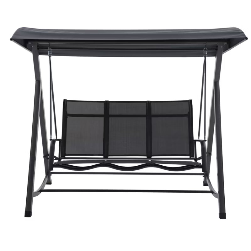 Havesofa Melania 3-Personers 181 cm Sort Stål Aluminium