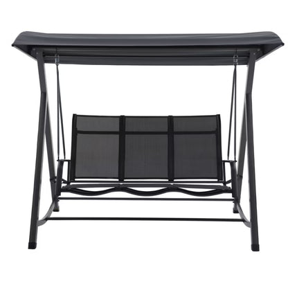 Havesofa Melania 3-Personers 181 cm Sort Stål Aluminium