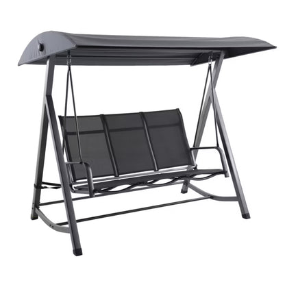 Havesofa Melania 3-Personers 181 cm Sort Stål Aluminium