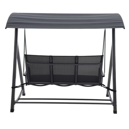 Havesofa Melania 3-Personers 181 cm Sort Stål Aluminium