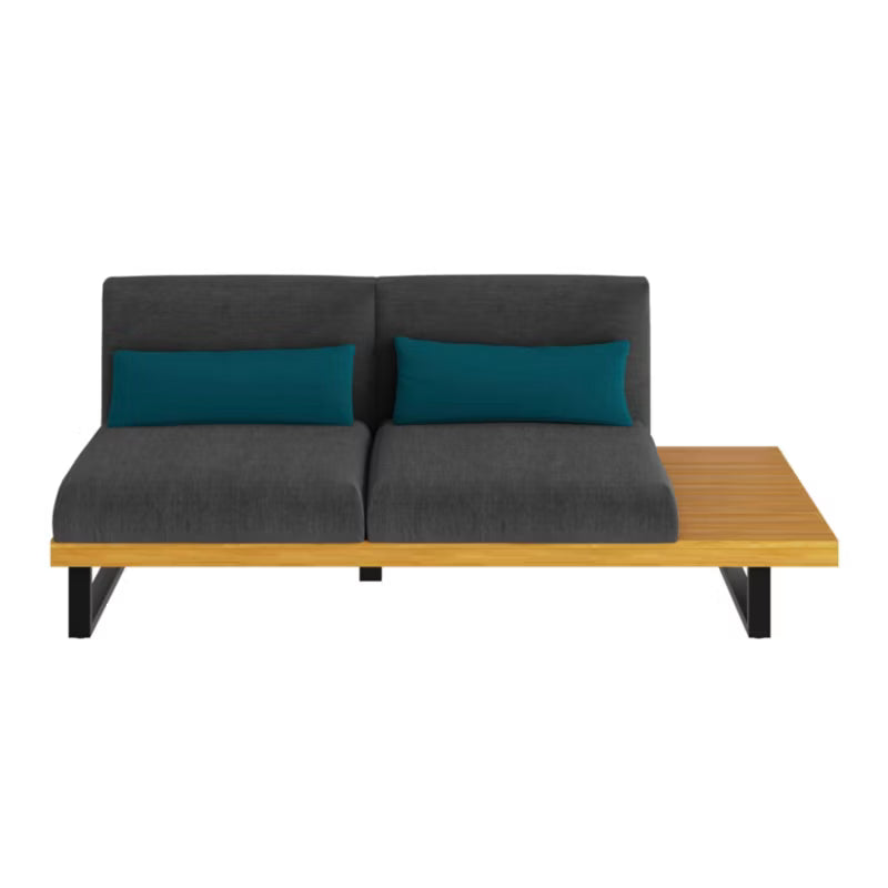 Have sofa Moala 2-Personers 180x80 cm Mørkegrå Aluminium