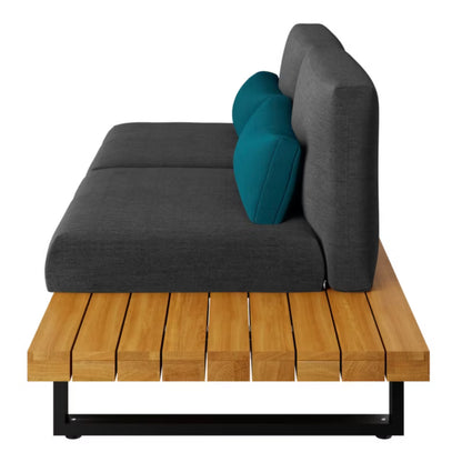 Have sofa Moala 2-Personers 180x80 cm Mørkegrå Aluminium