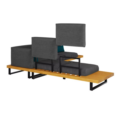 Have sofa Moala 2-Personers 180x80 cm Mørkegrå Aluminium