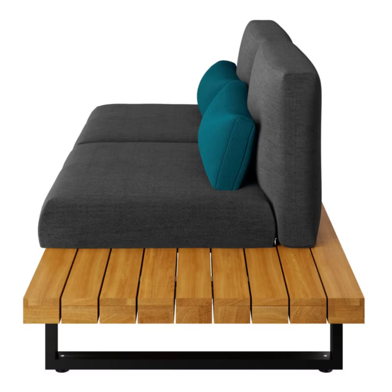 Have sofa Moala 2-Personers 180x80 cm Mørkegrå Aluminium