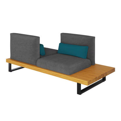 Have sofa Moala 2-Personers 180x80 cm Mørkegrå Aluminium