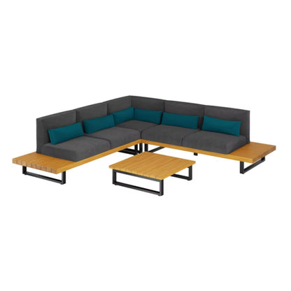 Have sofa Moala 2-Personers 180x80 cm Mørkegrå Aluminium