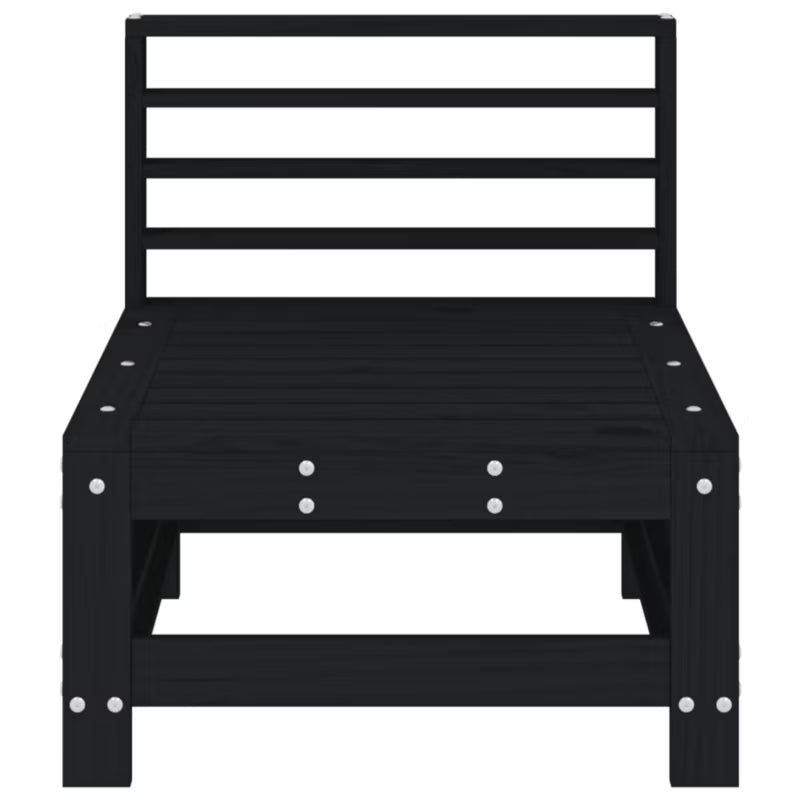 Havesofa Modul 57,5x63,5x60 cm Sort Fyrretræ