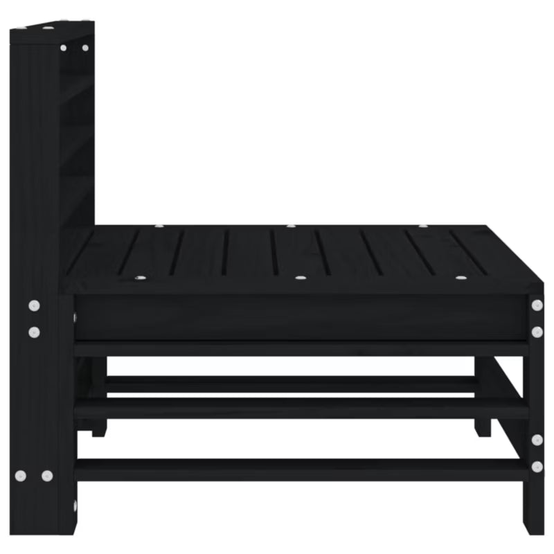 Havesofa Modul 57,5x63,5x60 cm Sort Fyrretræ