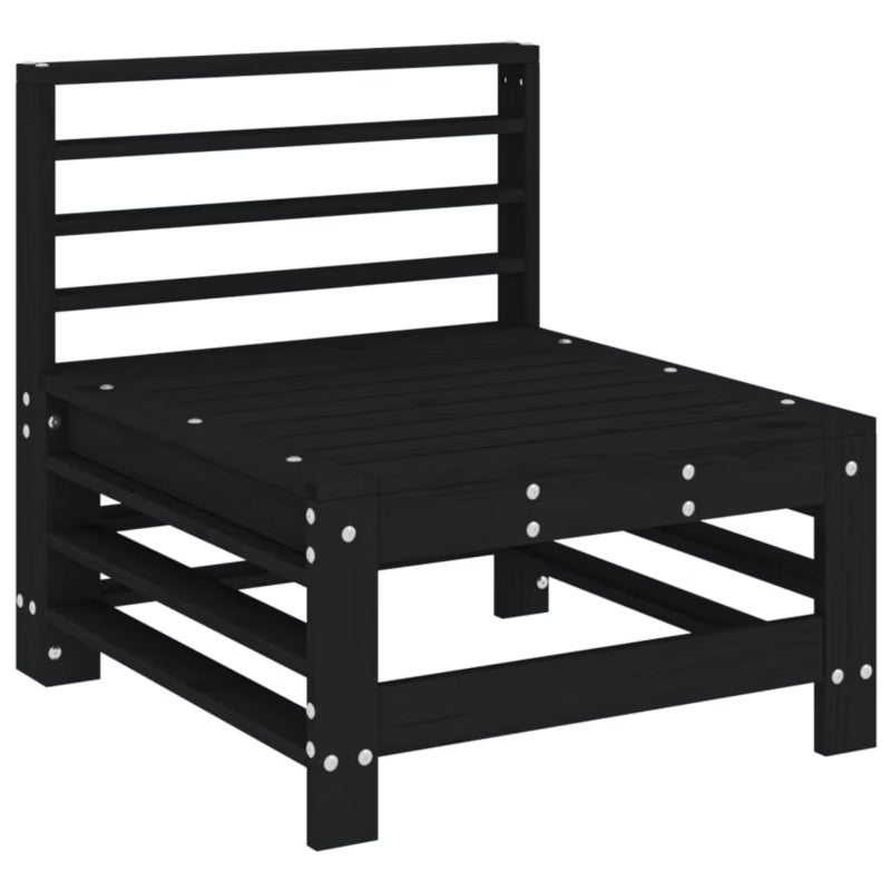 Havesofa Modul 57,5x63,5x60 cm Sort Fyrretræ