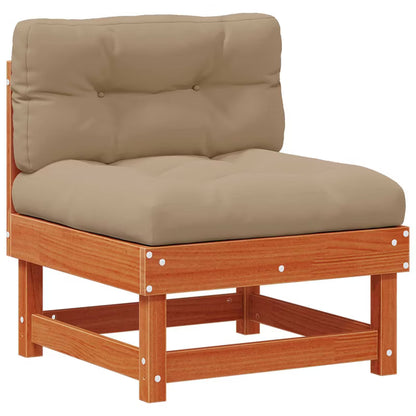 Havesofa Modul 61x60,5 cm Brun Fyrretræ med Hynder