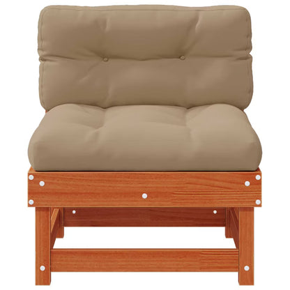 Havesofa Modul 61x60,5 cm Brun Fyrretræ med Hynder