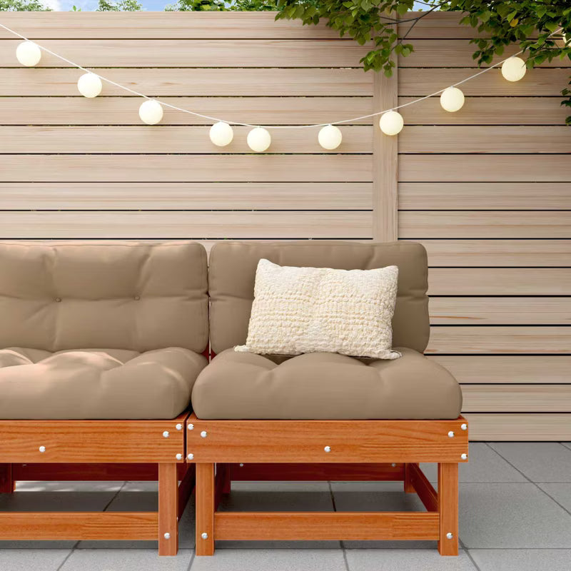 Havesofa Modul 61x60,5 cm Brun Fyrretræ med Hynder