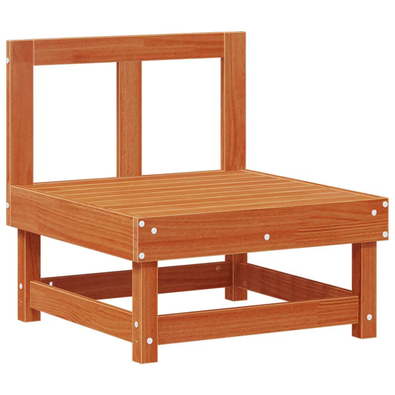 Havesofa Modul 61x60,5 cm Brun Fyrretræ med Hynder
