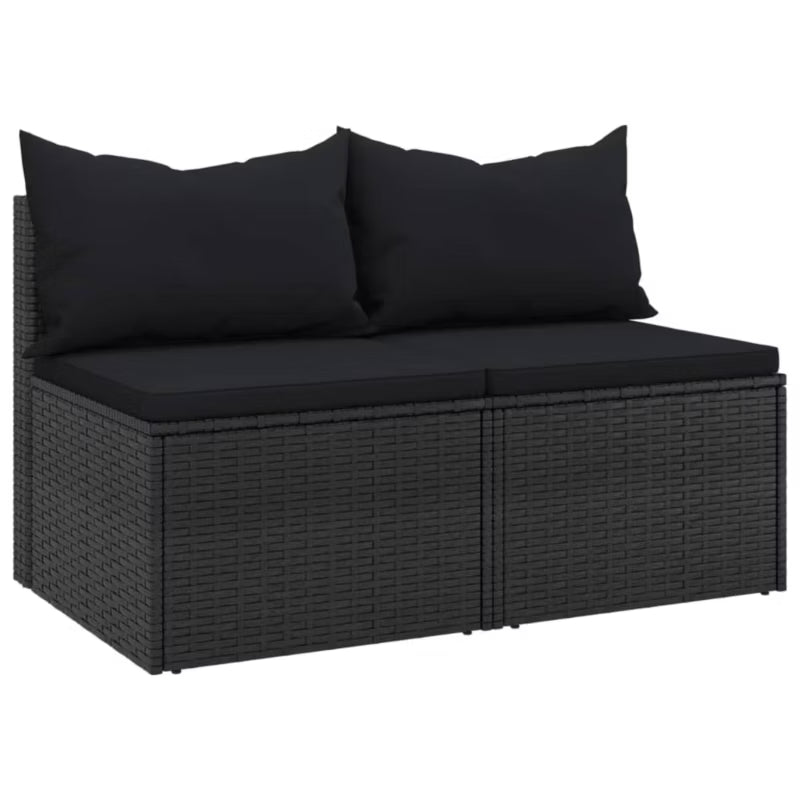 Havesofa Modul Poly疏rattan 54x63 cm Sort 2 Stk.
