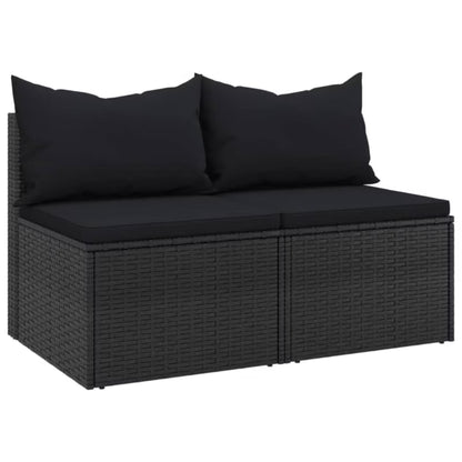 Havesofa Modul Poly疏rattan 54x63 cm Sort 2 Stk.