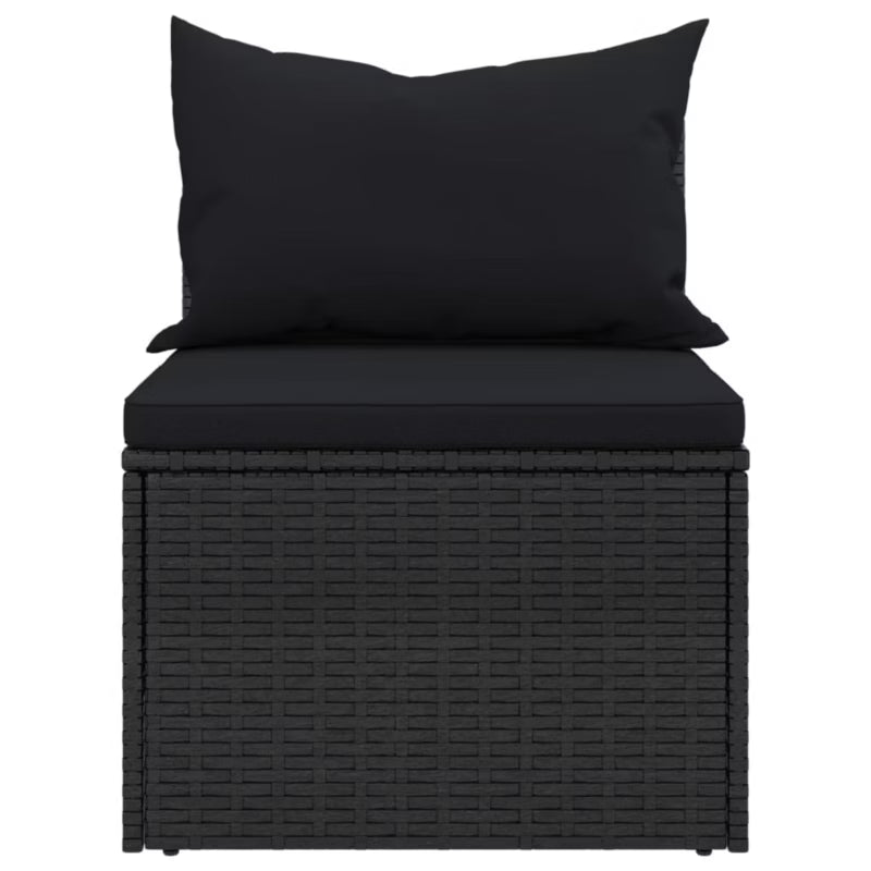 Havesofa Modul Poly疏rattan 54x63 cm Sort 2 Stk.