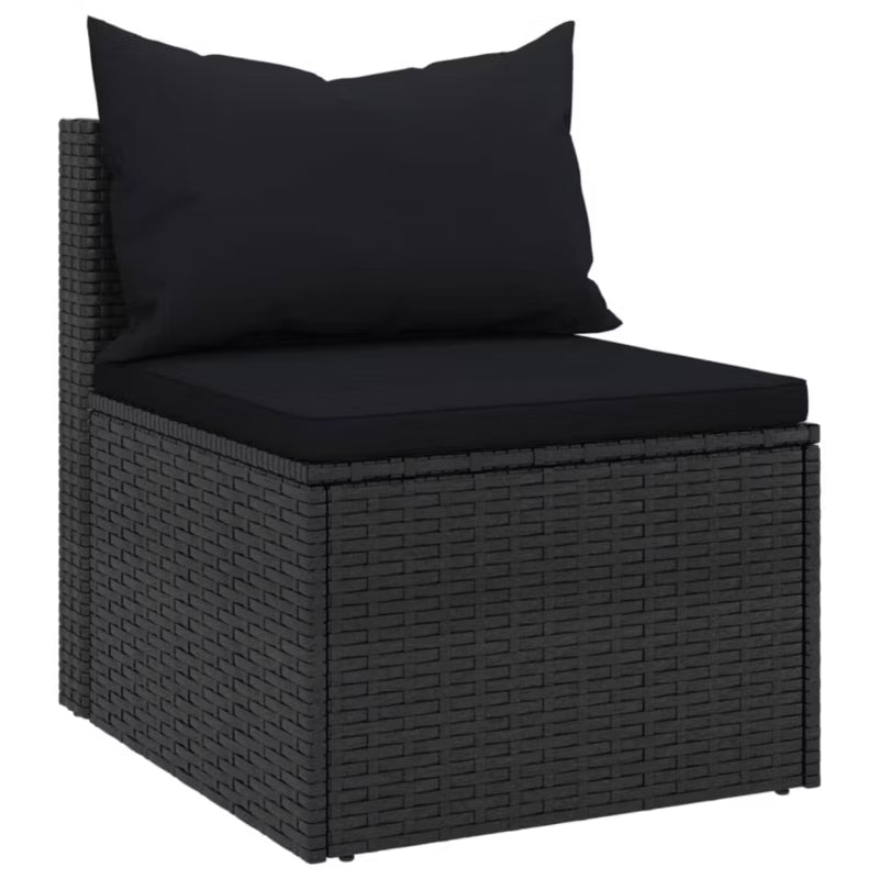 Havesofa Modul Poly疏rattan 54x63 cm Sort 2 Stk.