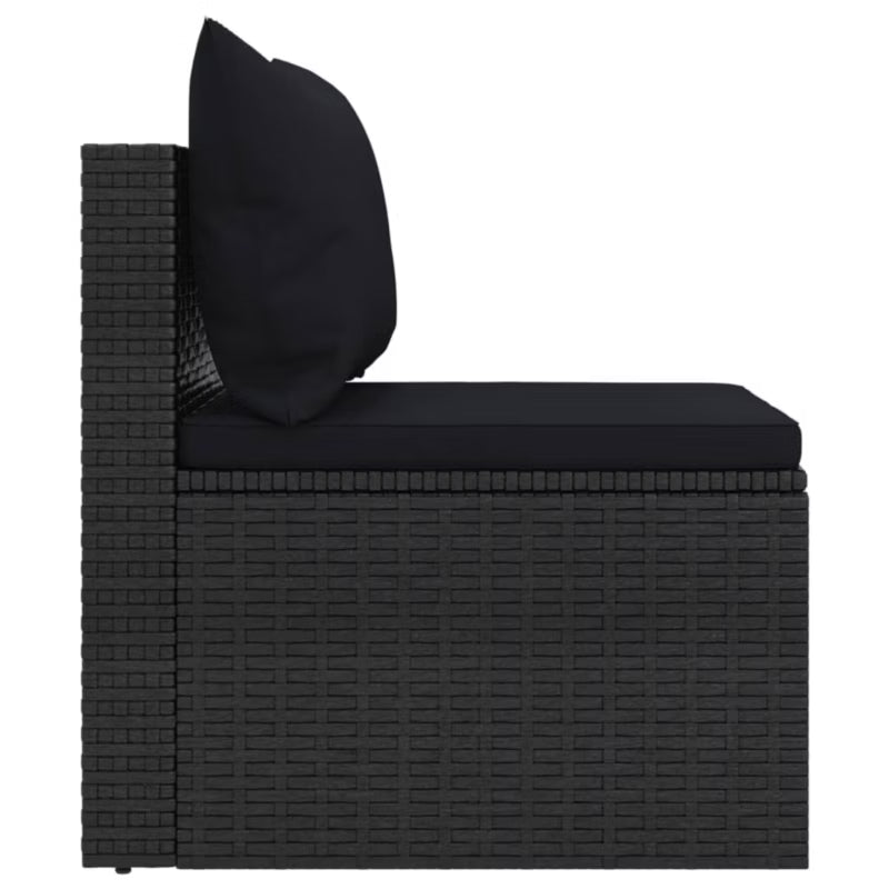 Havesofa Modul Poly疏rattan 54x63 cm Sort 2 Stk.