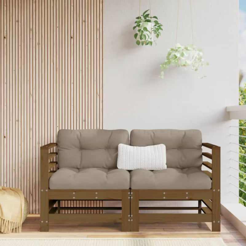 Havesofa Modul WM-825635 63,5x63,5 cm Brun Fyrretræ 2 Stk.