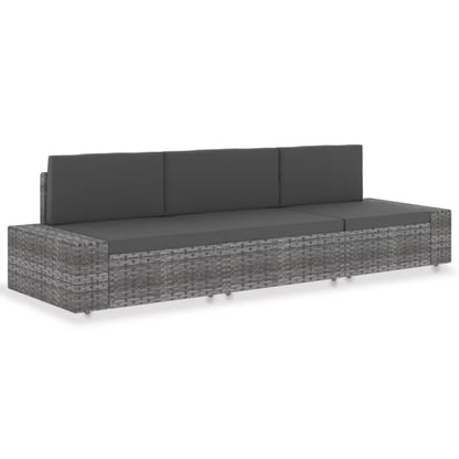 Havesofa Modulær Polybamus Grå med Hynder