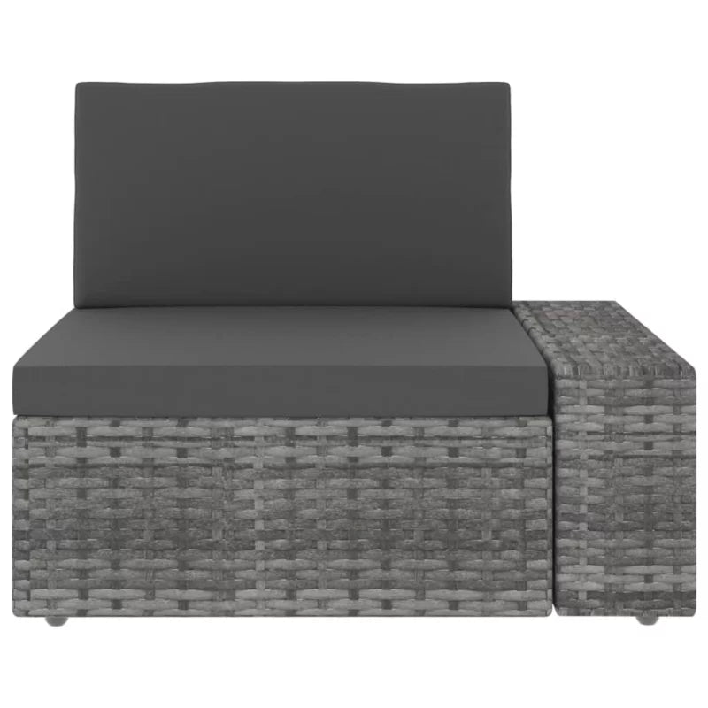 Havesofa Modulær Polybamus Grå med Hynder