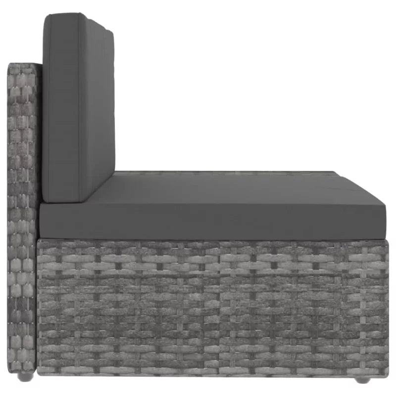 Havesofa Modulær Polybamus Grå med Hynder