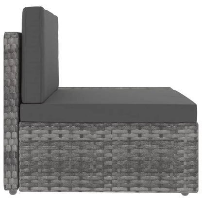 Havesofa Modulær Polybamus Grå med Hynder