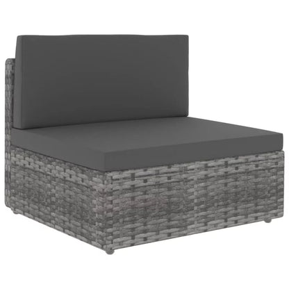 Havesofa Modulær Polybamus Grå med Hynder