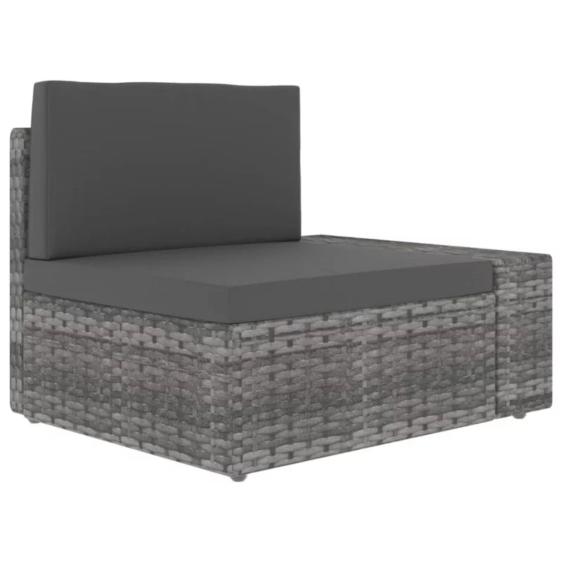 Havesofa Modulær Polybamus Grå med Hynder