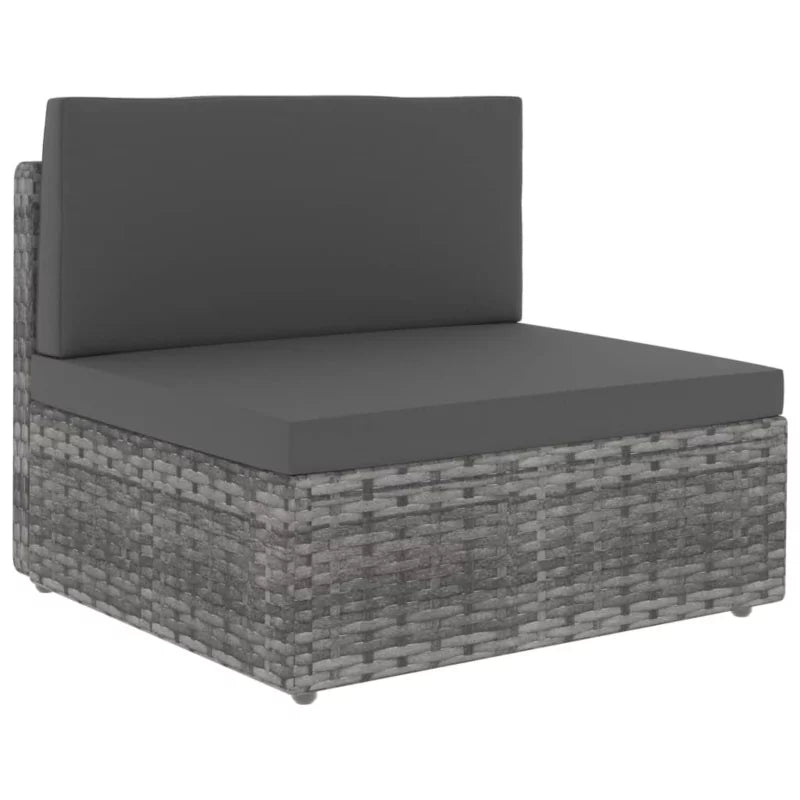 Havesofa Modulær Polybamus Grå med Hynder
