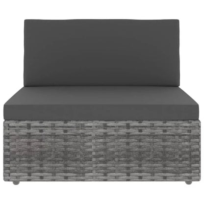 Havesofa Modulær Polybamus Grå med Hynder