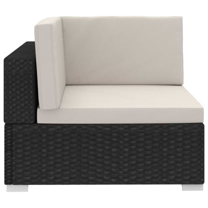 Havesofa Modulær Poly简rattan 280x70x54 cm Sort WM-47268